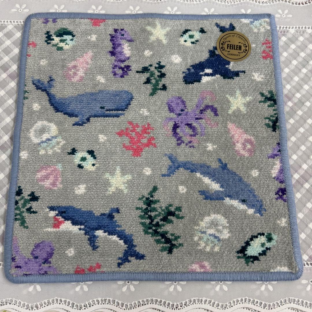 Amazon.co.jp: フェイラー タオルハンカチ インザシー 海の生き物柄 約